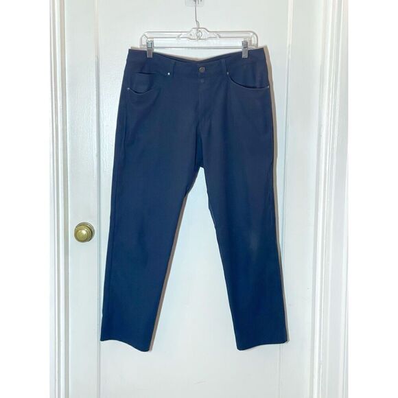LULULEMON ABC Classic-Fit 5 Pocket Pant 33" X 27”Warpstreme Navy Dark Blue Men’s - Picture 1 of 6